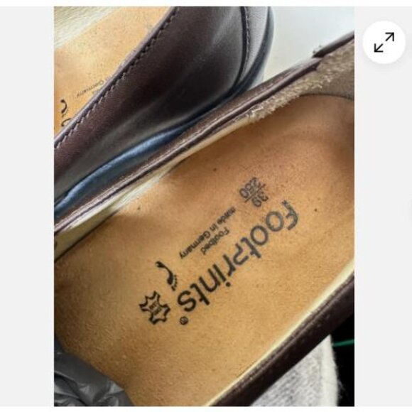 Footprints Birkenstock Strap Brown Leather Loafer Shoes Women's 39 L 8 - Picture 3 of 7